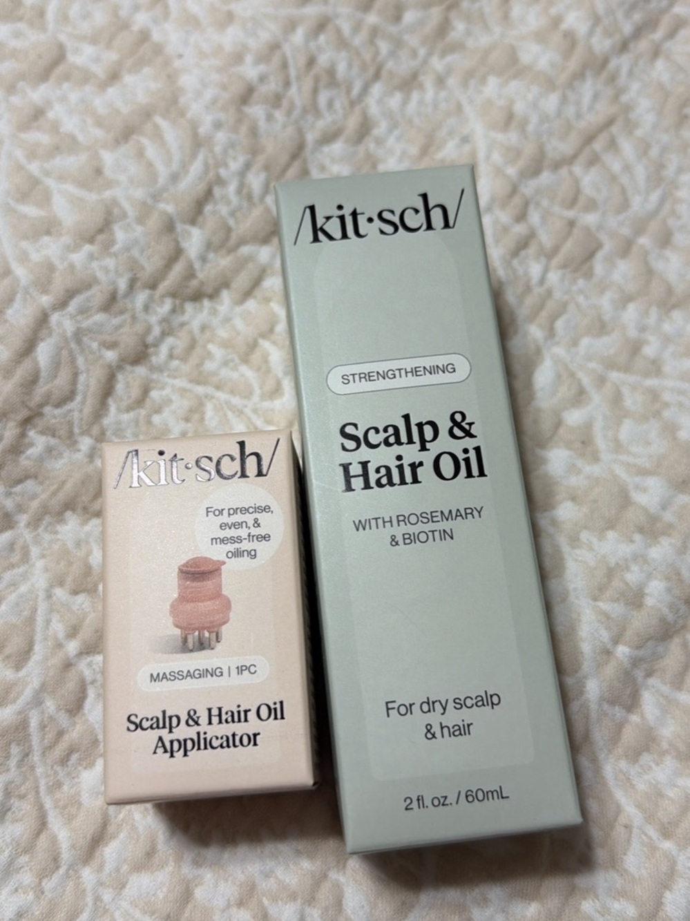 Kitsch Scalp & Hair Oil with Applicator - Sage Green & Blush